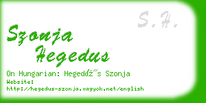 szonja hegedus business card